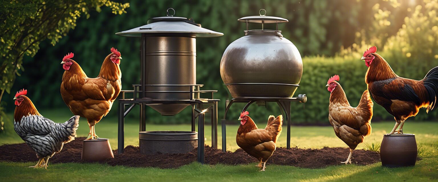 Types of chicken feeders