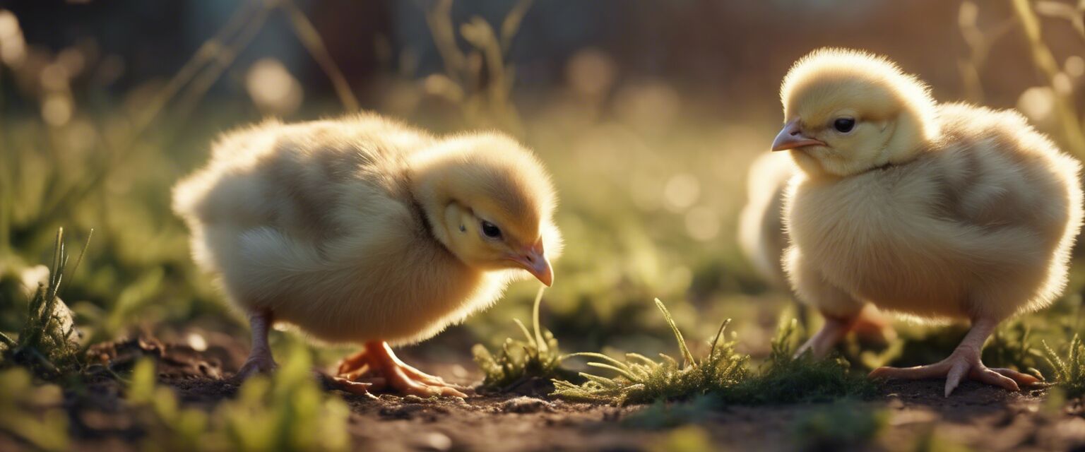 Chicks outside in a secure area.