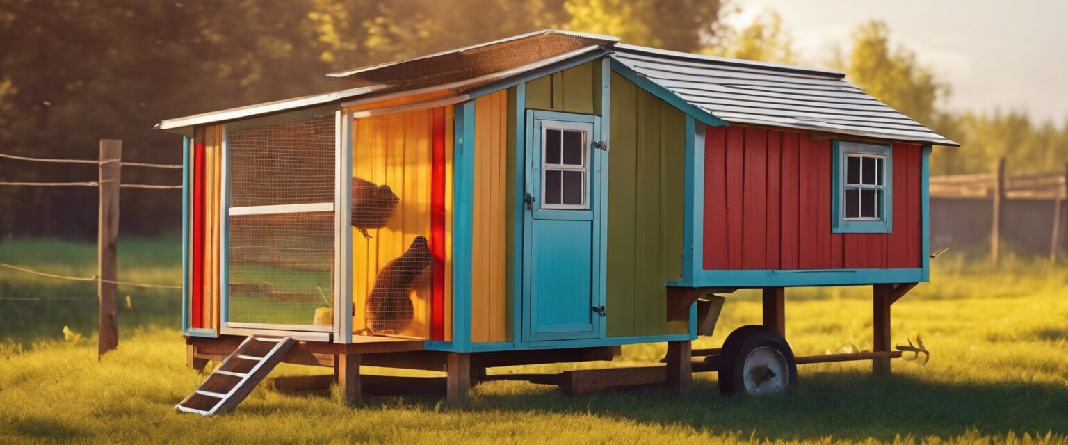 Colorful chicken coop