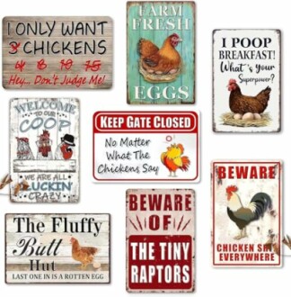 Funny Chicken Coop Metal Signs