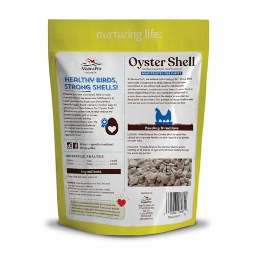 Bag of Manna Pro Oyster Shell for chickens.