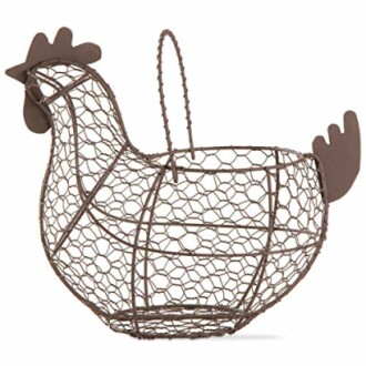 Tag Farmhouse Rustic Vintage Chicken Wire Egg Basket